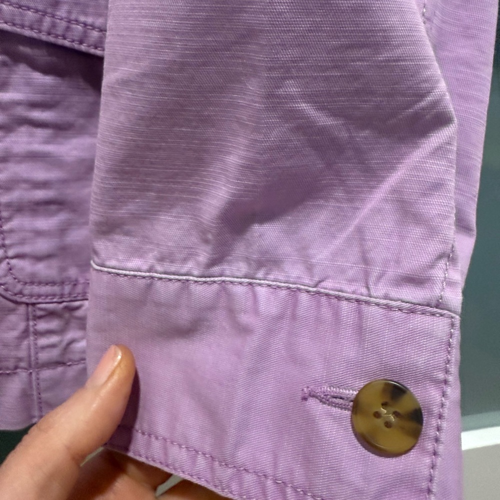 Women's Talbots Purple Utility Military Style Jacket - Picture 7 of 10